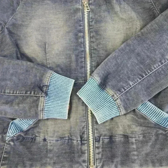 Joe's Jeans Zip up Mock neck Velvet Bomber Jacket Women's M - Picture 8 of 13